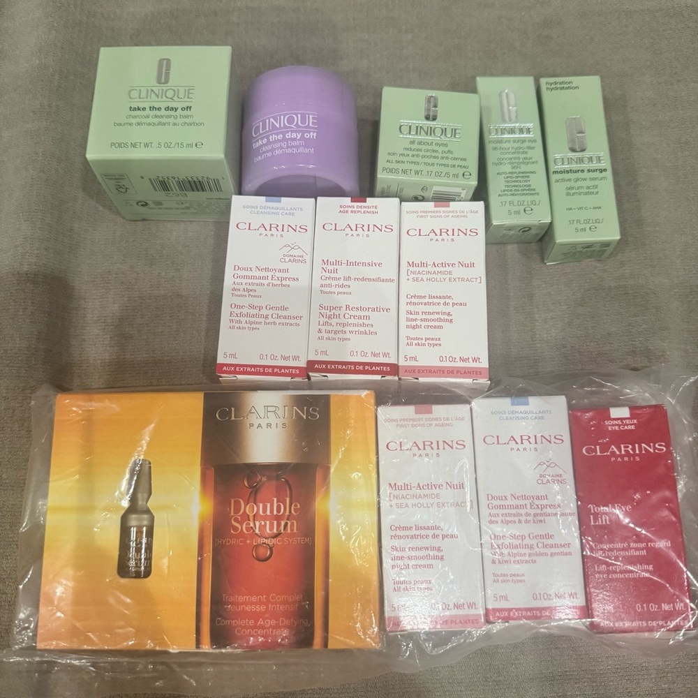 Clinique and Clarins Skincare Collection